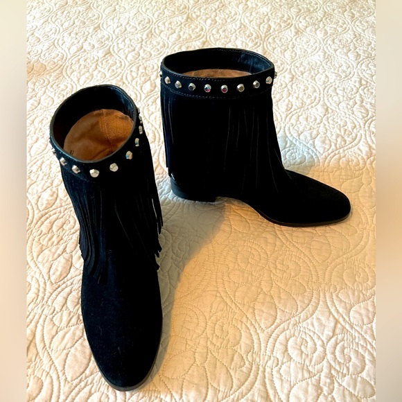 Michael Kors Billy Stud Suede Fringe Bootie - Picture 1 of 16